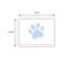 Nevs Dymo Label w/Paw Print&Warning Message 2-3/4"x2-1/8" White w/Blue Red LA-DYM-1024 - alternate 2